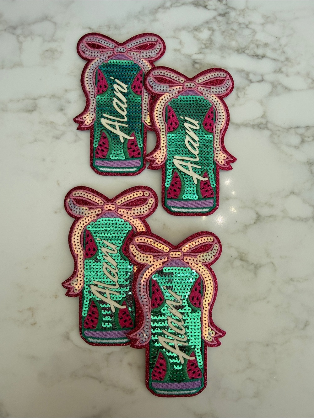 Hand Crafted Sequin A-Nu Iron On Patches